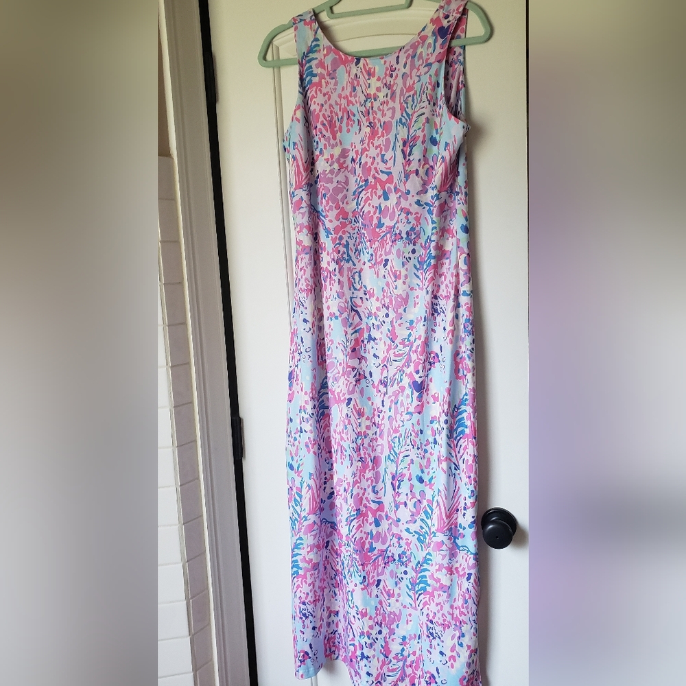 Floral Pink and Blue Lilly Pulitzer Inspired Dress